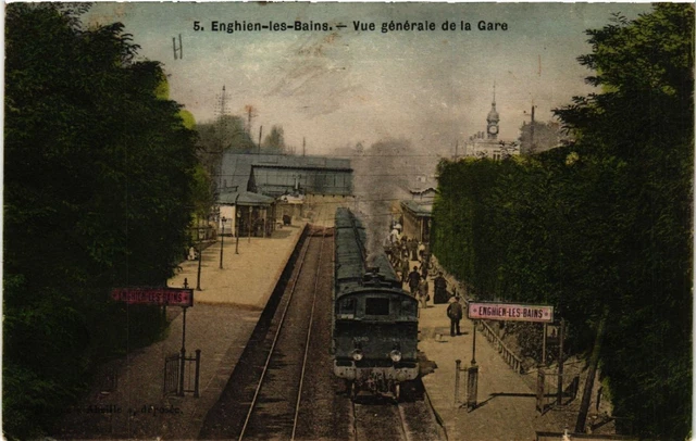 CPA AK ENGHIEN-les-BAINS - Vue générale de la Gare (580038)