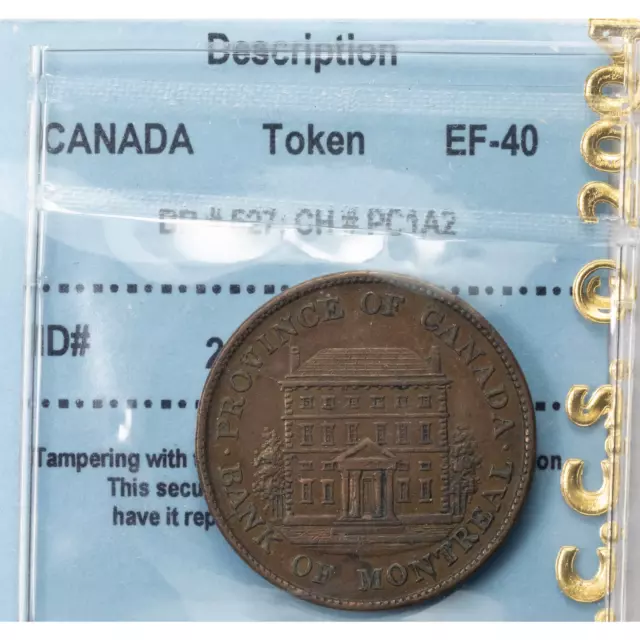 Canada 1842 Halfpenny Token CH #PC-1A2 - CCCS EF-40