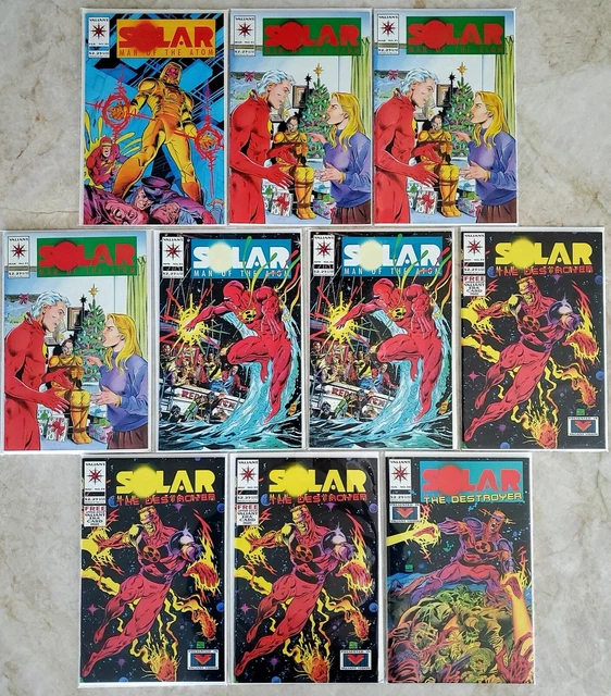 Solar Man Atom Lot of 27 Comics Between #30 and #41 1990s Valiant VF+/NM RM0005