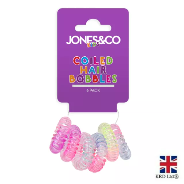 Girls Hair Bobbles Spiral Elastic Tie Bands Coil Stretchy Wired Tangle Free G231