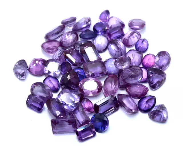 12-15 Pièces Naturel Violet Tanzanite Certifié Mélange Forme Libre Gemme 140 CT