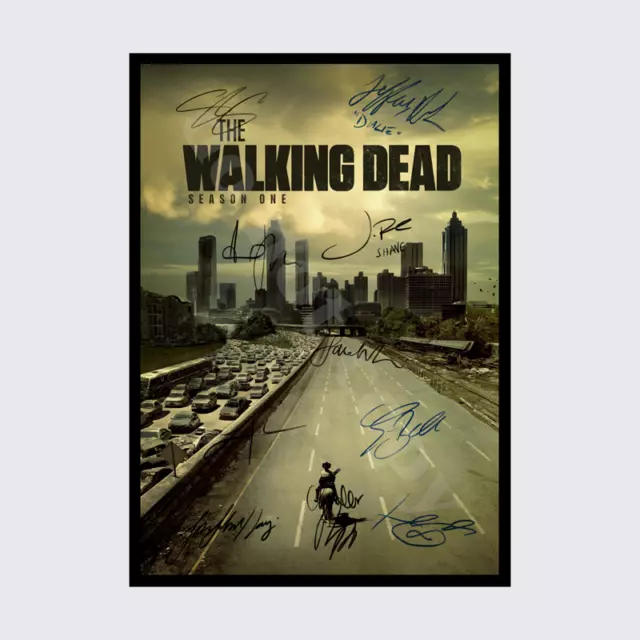 The Walking Dead Tv Series Full Cast Signed Autograph Poster Print A5 A4 A3