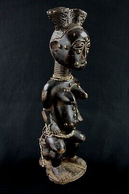 Art African Africa Statue Of Queen Atié Akyé Attie - Master Sculptor - 46 CMS 2