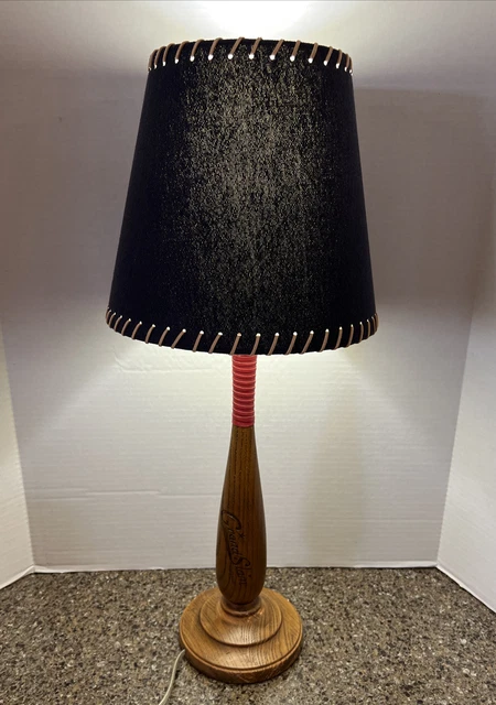 Pottery Barn Kids Batter Up Base Grand Slam 19.5" Wood Baseball Bat Lamp & Shade