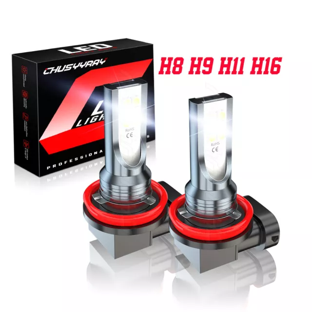 LED Fog Light Bulbs H8 H16 H11 Fog Light Bulb White 6500K High Power DRL Lamps