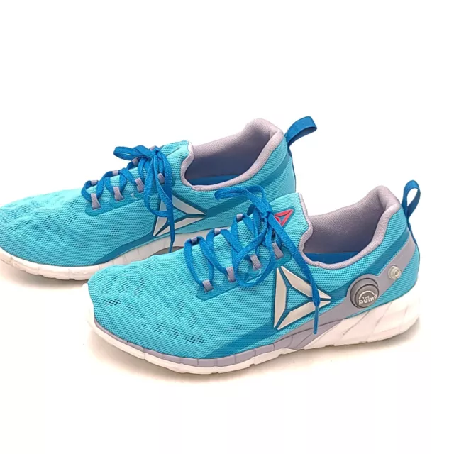 Reebok Zpump Fusion 2.5 AR0095 Women's Blue Mesh Running Sneaker Shoes Size 7.5