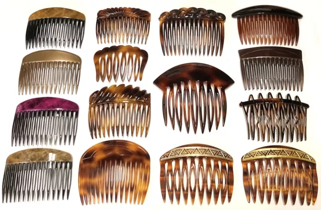 French Hair Side Comb Women Fashion Updo Combs Medium Large Teeth Made in France