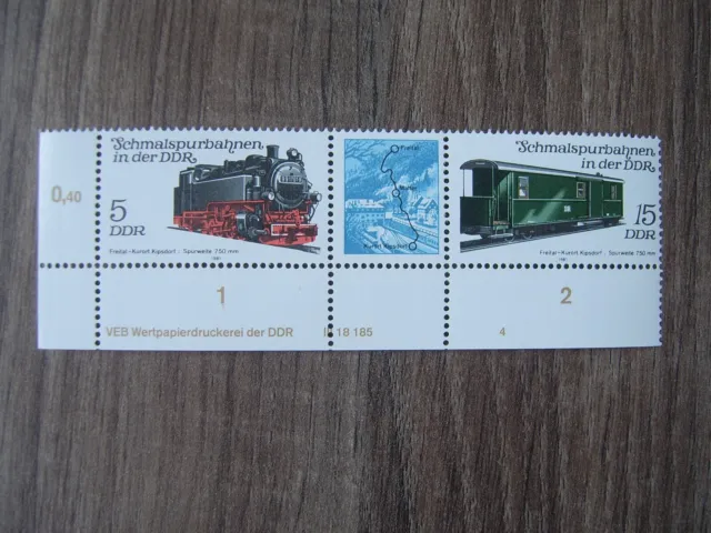DDR; Mi.-Nr. 2629/31 mit FN 4 und Druckvermerk, postfrisch