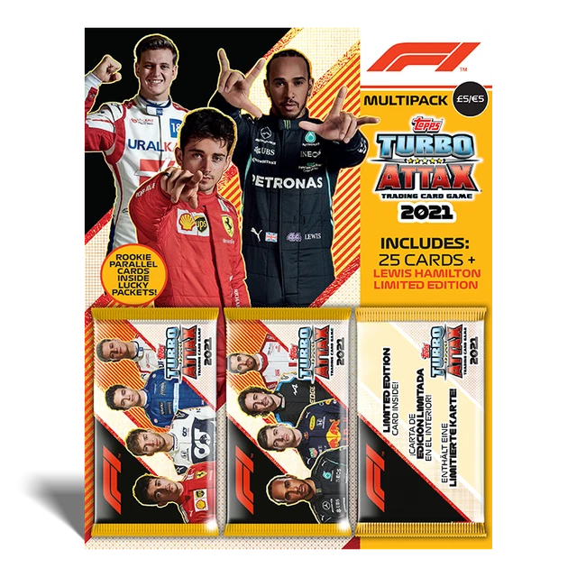 2021 TOPPS TURBO Attax Formula 1 Multi Pack 26 Cards + Limited Edition