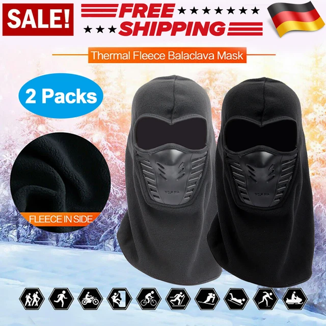 2X Winterwärme Balaclava Sturmhaube Maske Motorrad Bike Hut Fahrrad Skimaske DE