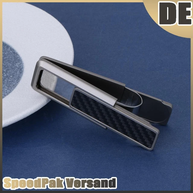 Portafoglio A Graffetta In Acciaio Inox - Fermasoldi Sottile, Portacarte, Regalo Per Uomo - Foto 10