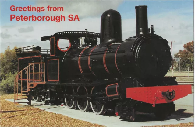 07389 - Postcard showing train at Peterborough, south austrailia