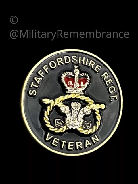 Staffordshire Regiment Veteran Colours Lapel Pin (LOD)