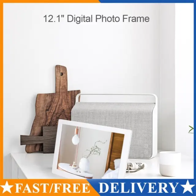 12.1 Inch Digital Photo Frame 1280x800 Back-light Electronic Album (White) AU