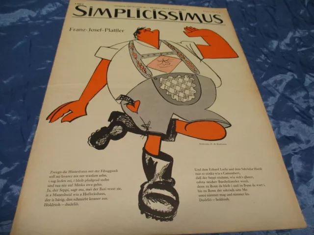 Simplicissimus ,  6. Oktober  1962  , Politik , Karikatur & Satire , Reklame