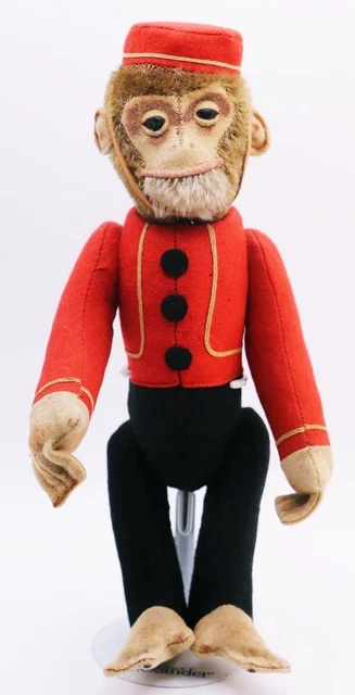 VINTAGE 1920'S - Schuco Yes/No Bellhop Monkey - Rare German Toy