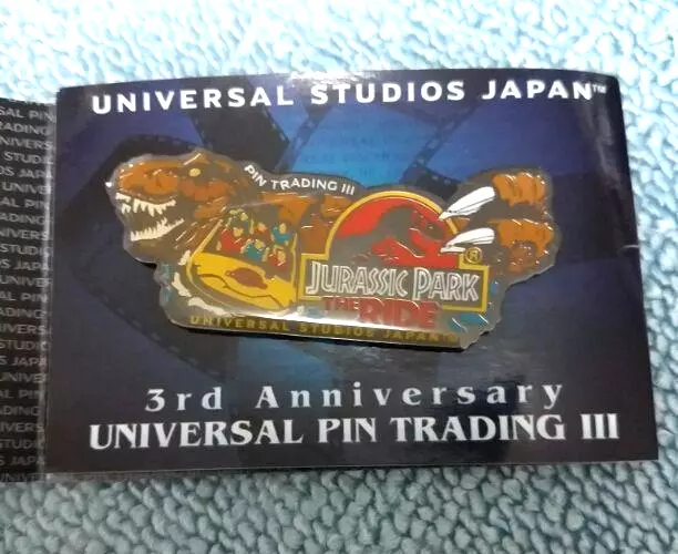 USJ Jurassic Park Dinosaur 3rd Anniversary Pin Badge Universal Studios Japan