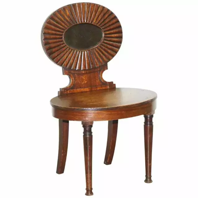 Fine Circa 1780 Georgian Shell Back Hall Chair Gillows Of Lancaster Attributed