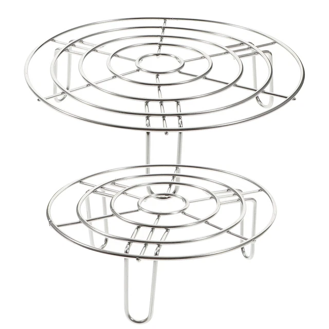2 Pcs Mesh Food Steamer Pot Rack Dumpling Steamer Steamer Trivet