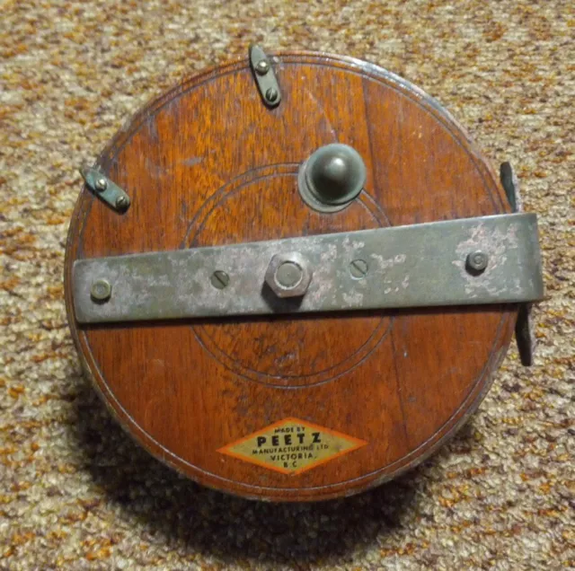 VINTAGE 5 INCH PEETZE & SONS Mahogany Wooden Fishing Reel ~ Used p16 $35.93  - PicClick