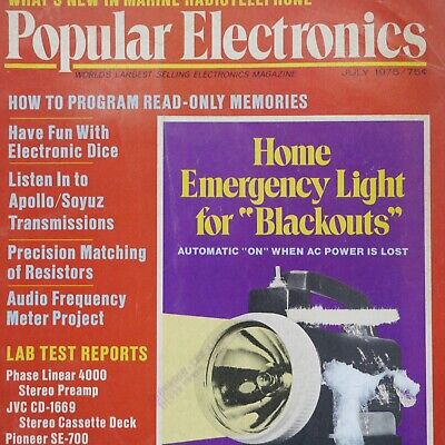 Vintage Popular Electronics July 1975 Back Issue Vol. 8 No. 1 Magazine