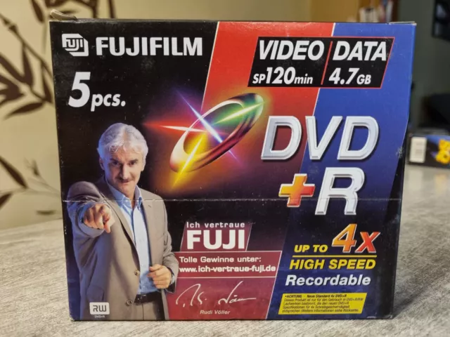 fujifilm DVD+R boite de 5pcs,sp120min,4.7GB,neuf