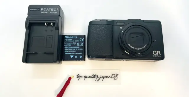 RICOH Digital Camera GR Black DIGITAL w/ Battery Charger F/Japan Fast Shipping