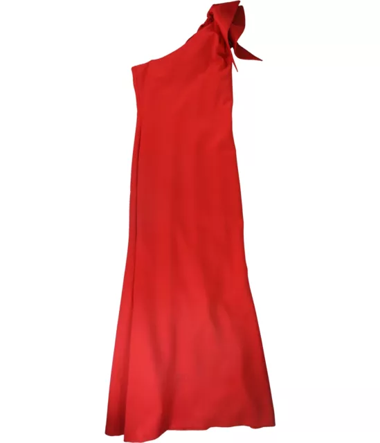 B&A Womens Ruffled One Shoulder Dress, Red, 10