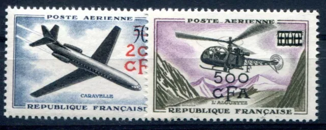 REUNION 1957 Yvert PA 56,57 ** POSTFRISCH TADELLOS FLUGPOST 62€(F1935