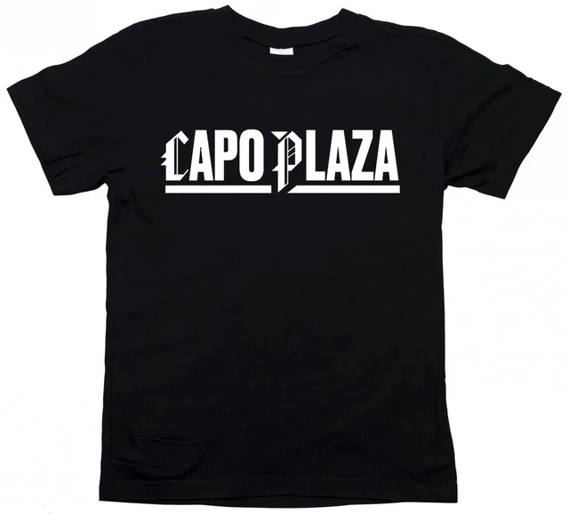 Maglietta uomo T-SHIRT LOGO CAPOPLAZA rap trap rapper maglia tshirt capo plaza