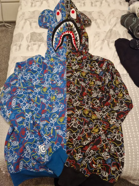 A Bathing Ape Bear Shark Hoodie - Large