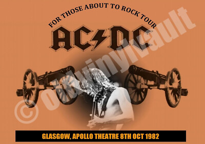 AC / DC Glasgow Apollo 1982 Affiche A4-A3-A2 Tailles EUR 10,30 ...