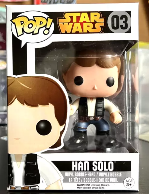 SALE!!!!!   VAULTED Funko POP! Star Wars: HAN SOLO #03 Black Box 2015 Version!