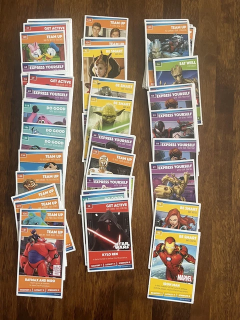 SAINSBURYS DISNEY PIXAR Heroes 75 Trading Cards Star Wars Marvel