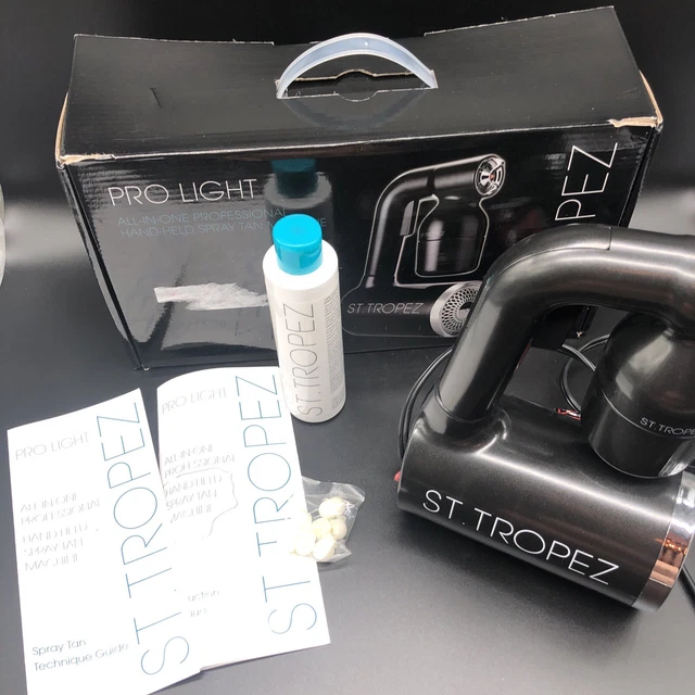 St Tropez Pro Light Máquina de bronceado en aerosol de mano con la mitad de media botella usada una vez
