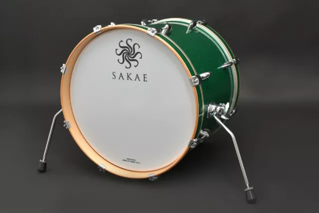 SAKAE Trilogy Bassdrum 24x16 Green Sparkle