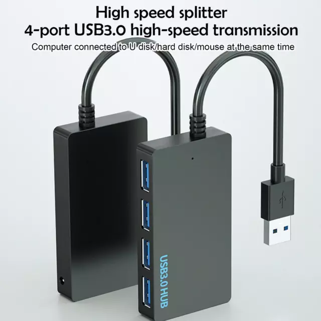 NEW 4-Ports Hub Splitter- USB 3.0 High Speed Adapter Multi Desktop PC La