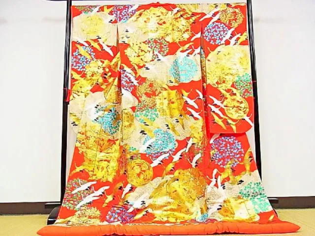 Japanese Kimono Uchikake Wedding Pure Silk japan 1168