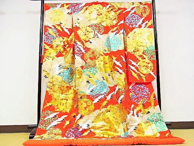 Japanese Kimono Uchikake Wedding Pure Silk japan 1168