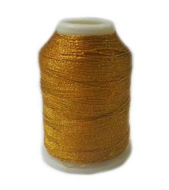 Polyester Häkel Garn Metallic Fäden 150M Gold Glitzer Pulver YABALI Nähgarne