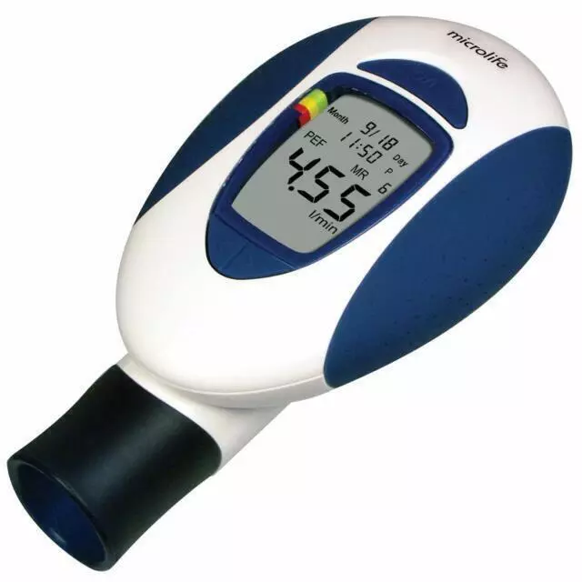Microlife PEF 1 Digital Peak Flow & FEV1 Meter Open Box