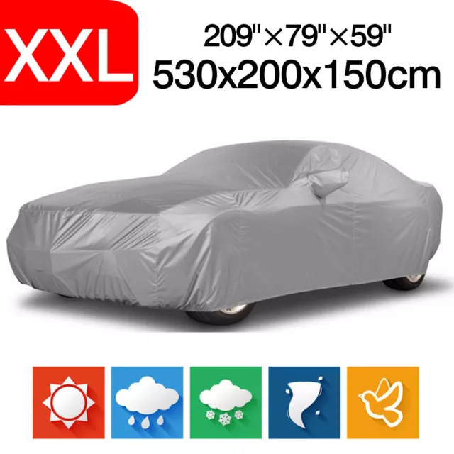 Outdoor Full Car Cover XXL Waterproof Rain Snow UV Protection Breathable Cover