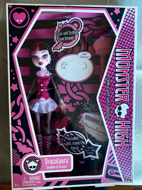 MONSTER HIGH DRACULAURA Daughter of Dracula Original First Wave Doll ...
