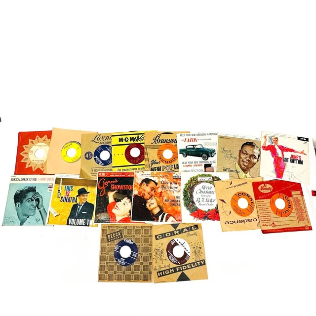 17 discos individuales de 45 RPM, fotos e imágenes de vinilo