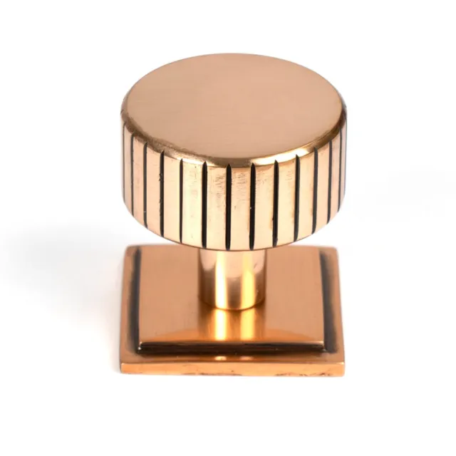 From The Anvil 50477 Polished Bronze Judd Cabinet Knob - 32mm (Square)