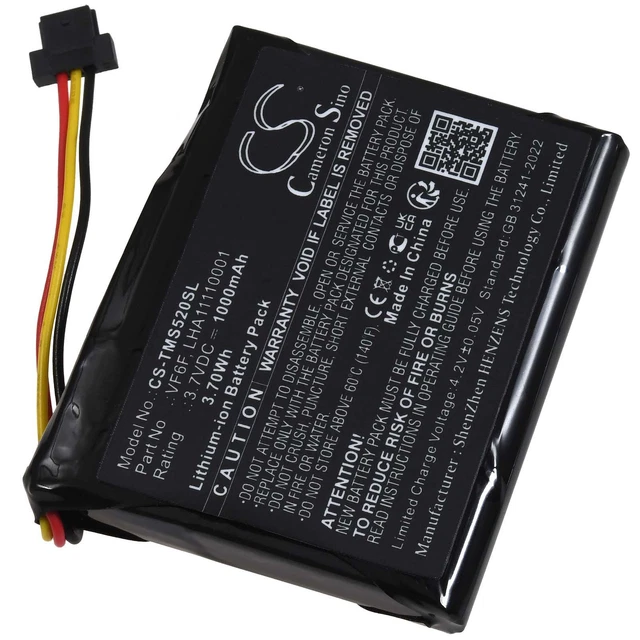 Batteria Compatibile Per TomTom Start 60 EU | 3,7V Li-Ion 1020mAh | Sostitutiva Di Alta Qualità
