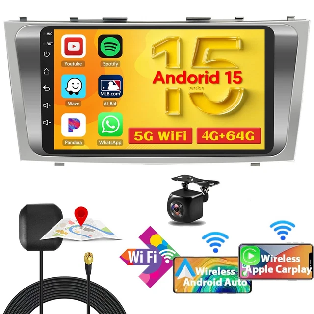 ANDROID 13 APPLE CarPlay GPS Navi BT For Toyota Camry 2007-2011 Car Stereo Radio