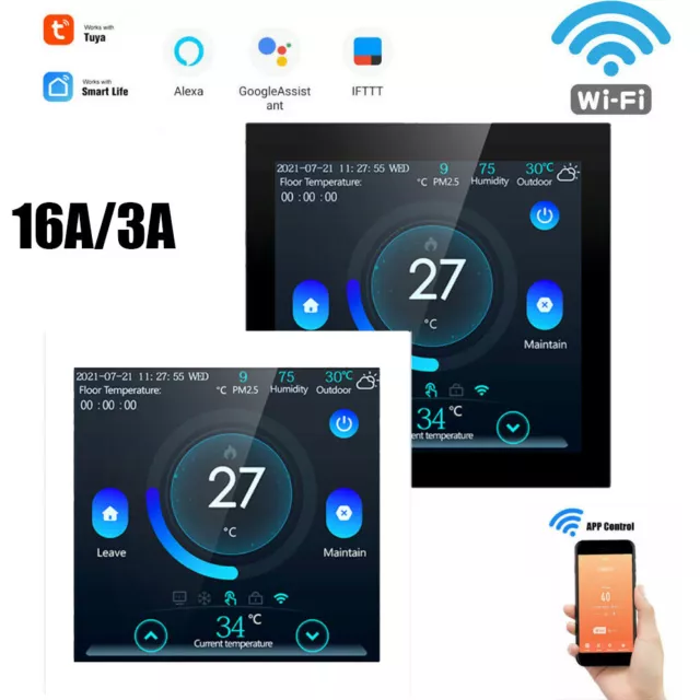 THERMOSTAT WIFI ELECTRIC 3A/16A Heating Tuya APP Controller Smart   home $58.99 - PicClick