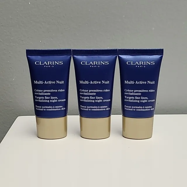 Clarins Multi-Active Nuit/Night Cream (3 PACK) .5oz/15ml Each-SEALED