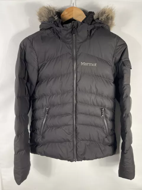 Marmot Women’s XS Black 700 Down Fill Hooded Puffer Jacket